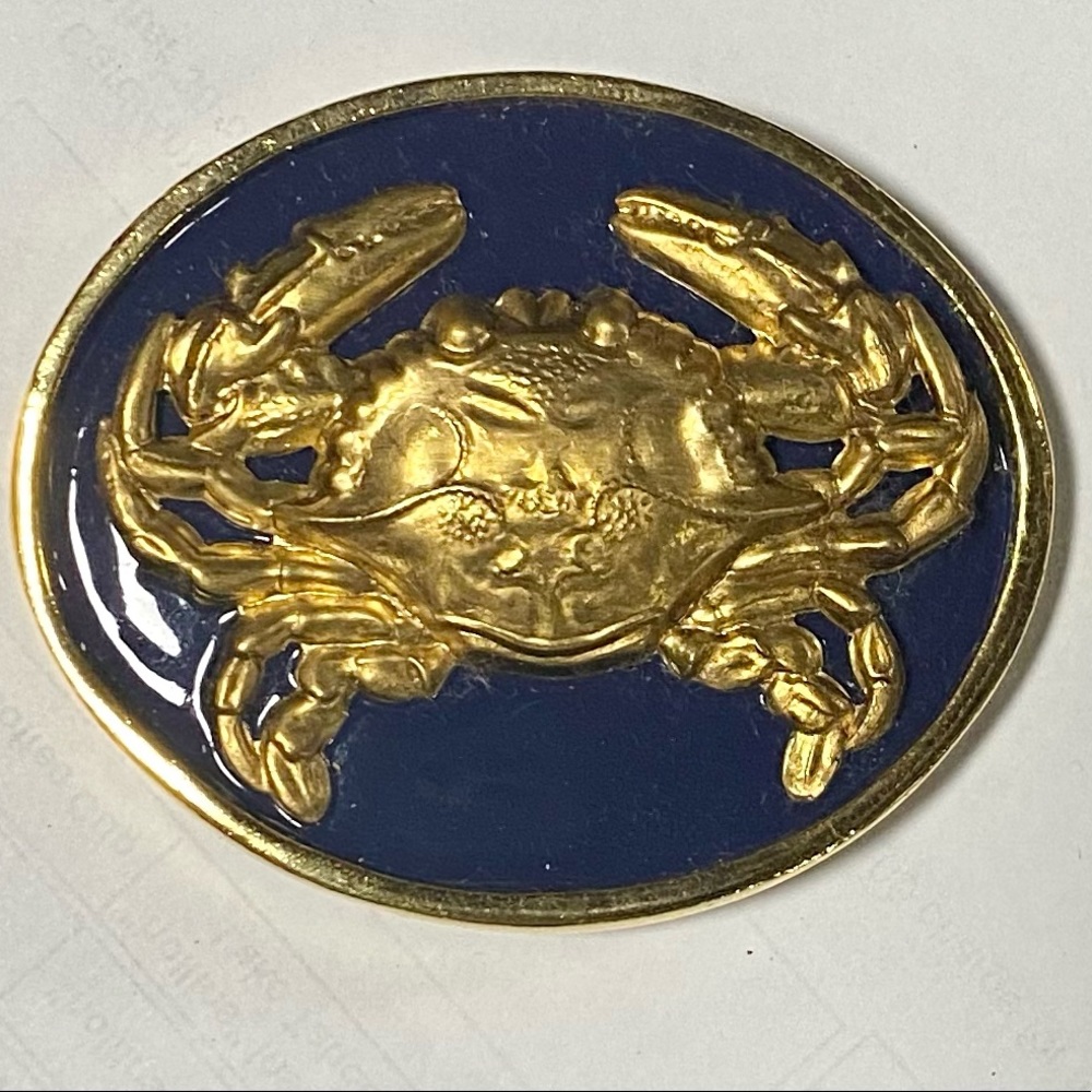 Wimberly Enameled Crab belt buckle. Brand new.